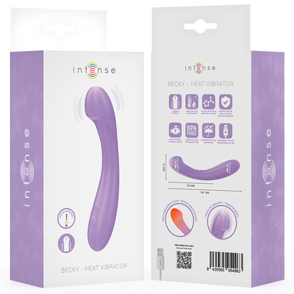 INTENSE - VIBRATORE BECKY 19 CM RISCALDABILE 7 VIBRAZIONI VIOLA - INTENSE FUN | Lingerie Harness Boutique