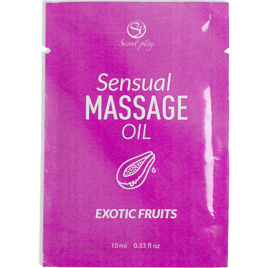 SECRETPLAY - OLIO DA MASSAGGIO MONODOSE AI FRUTTI ESOTICI 10 ML - SECRETPLAY COSMETIC | Lingerie Harness Boutique