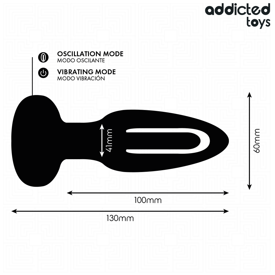 ADDICTED TOYS - PLUG ANALE CON LINGUA VIBRANTE E TELECOMANDO - ADDICTED TOYS | Lingerie Harness Boutique