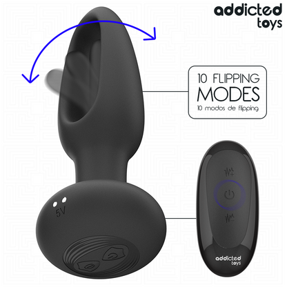 ADDICTED TOYS - PLUG ANALE CON LINGUA VIBRANTE E TELECOMANDO - ADDICTED TOYS | Lingerie Harness Boutique