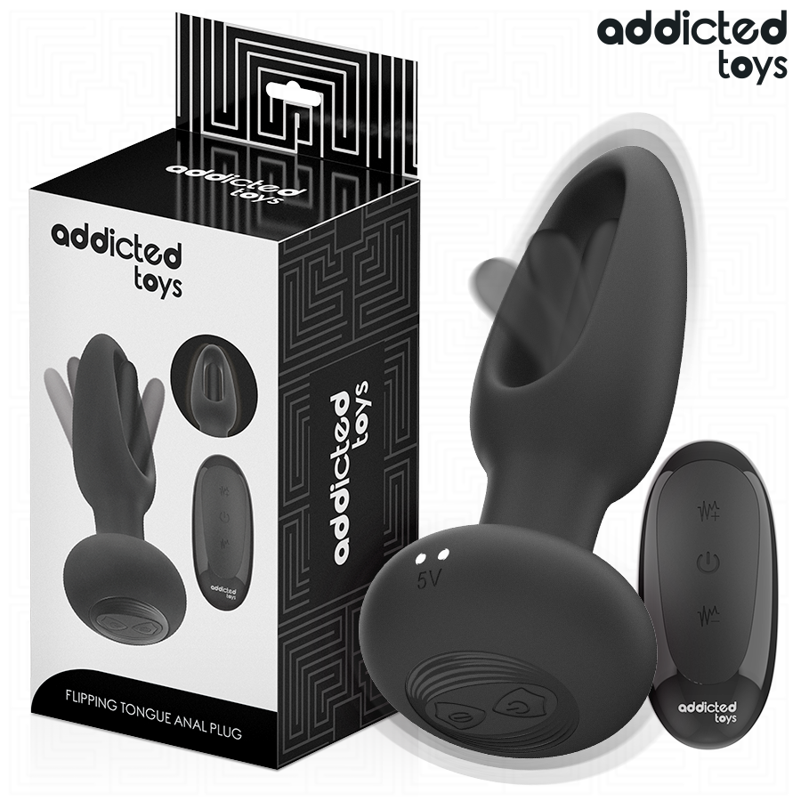 ADDICTED TOYS - PLUG ANALE CON LINGUA VIBRANTE E TELECOMANDO - ADDICTED TOYS | Lingerie Harness Boutique