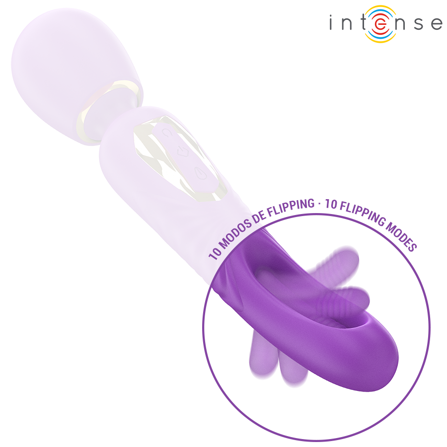 INTENSE - BACCHETTA VIBRANTE CHRISTY CON LINGUA MOBILE - INTENSE FUN | Lingerie Harness Boutique