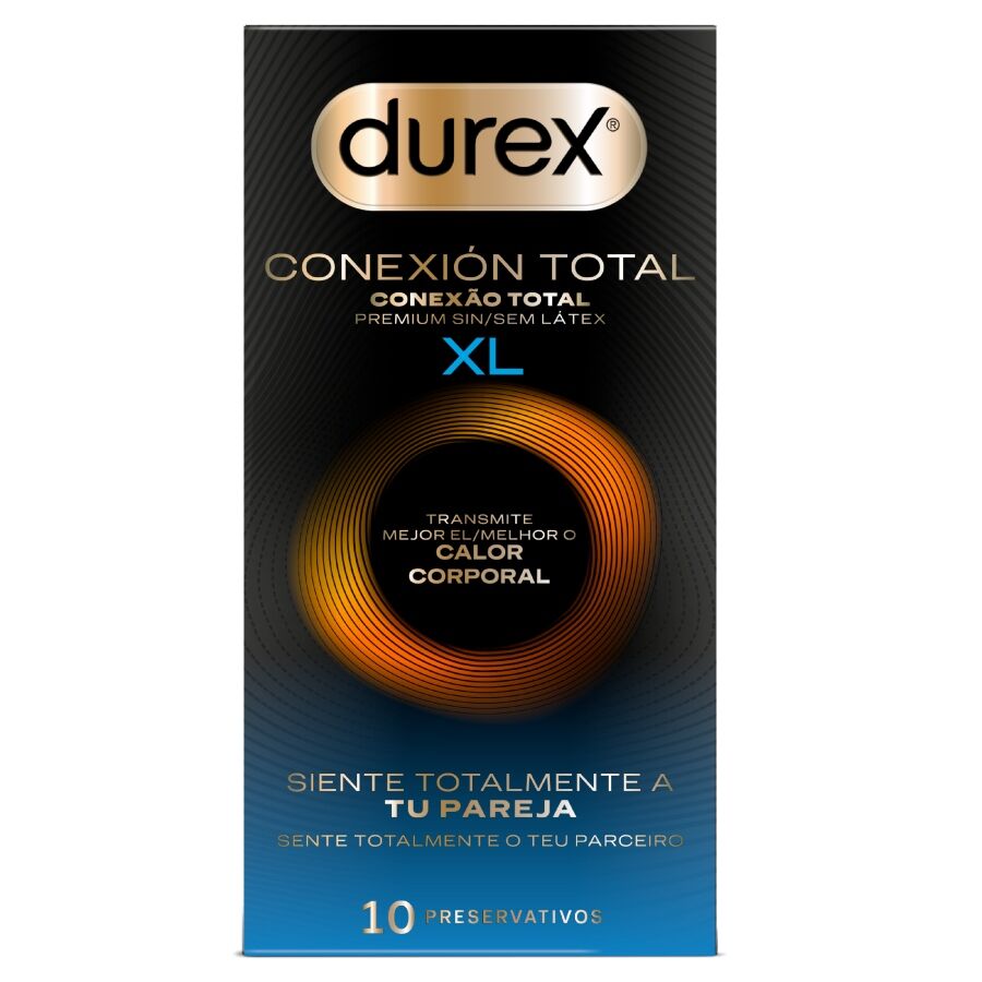 DUREX - TOTAL CONNECTION XL ULTRA FINE PLUS SENZA LATTICE 10 UNITÀ - DUREX CONDOMS | Lingerie Harness Boutique