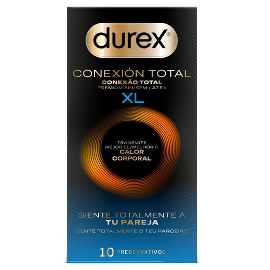 DUREX - TOTAL CONNECTION XL ULTRA FINE PLUS SENZA LATTICE 10 UNITÀ - DUREX CONDOMS | Lingerie Harness Boutique