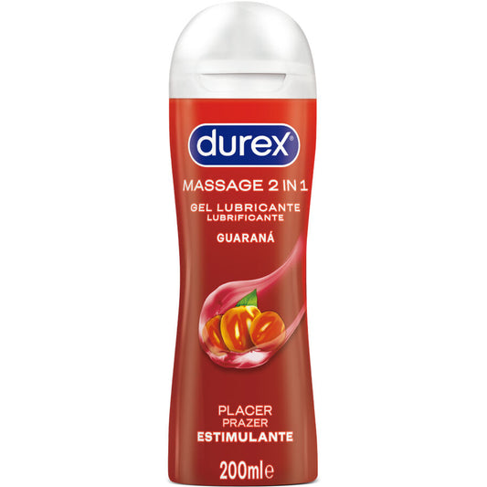 DUREX - GEL LUBRIFICANTE DA MASSAGGIO STIMOLANTE AL GUARANÀ 200 ML - DUREX LUBES | Lingerie Harness Boutique
