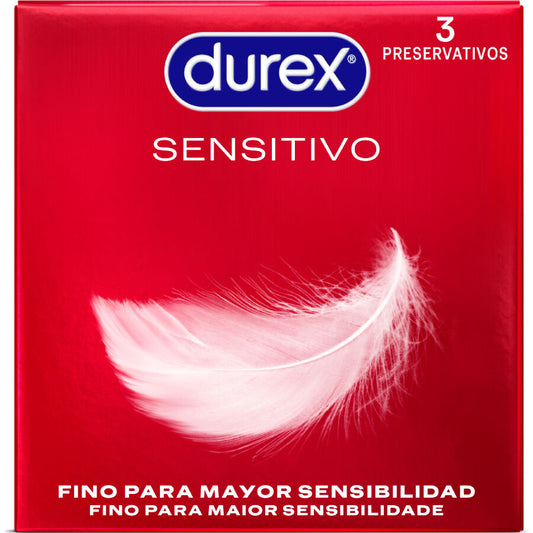 DUREX - PRESERVATIVI SENSITIVE 3 UNITÀ - DUREX CONDOMS | Lingerie Harness Boutique