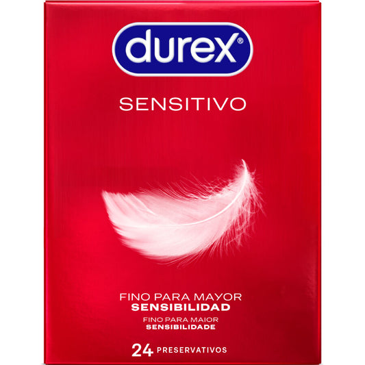DUREX - PRESERVATIVI SENSITIVE 24 UNITÀ - DUREX CONDOMS | Lingerie Harness Boutique