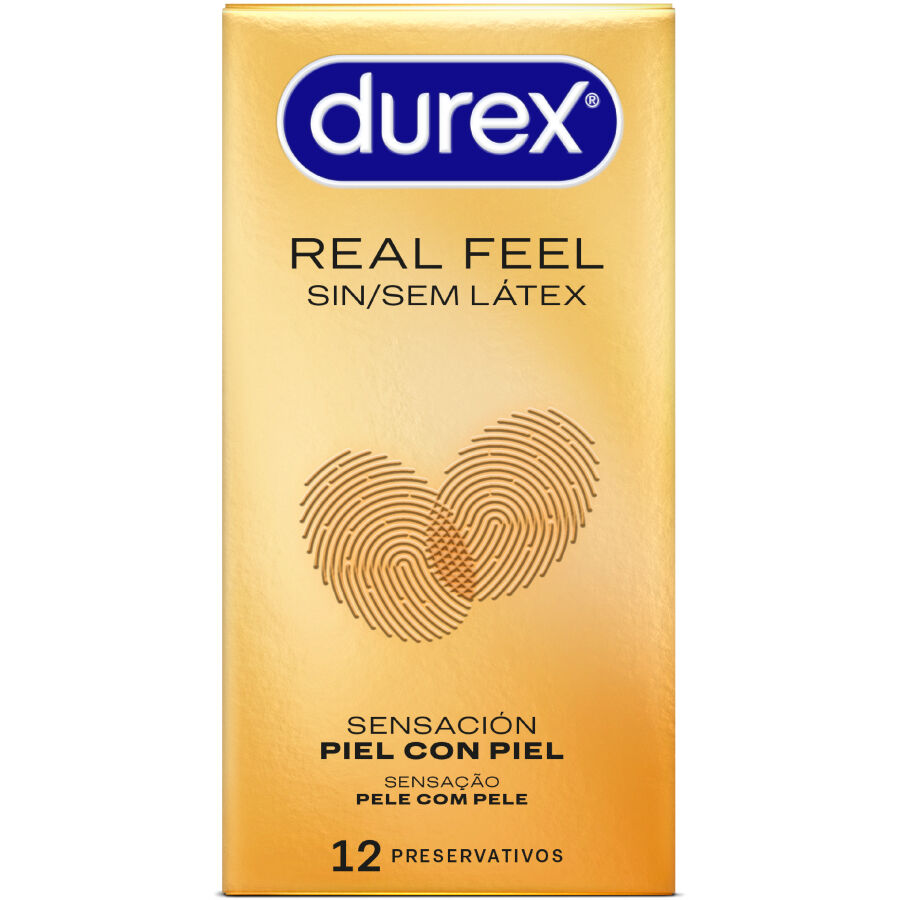 DUREX - PRESERVATIVI REAL FEEL SENZA LATTICE 12 UNITÀ - DUREX CONDOMS | Lingerie Harness Boutique