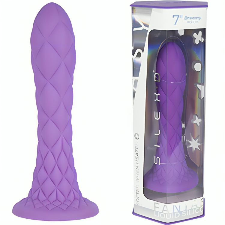 SILEXD - DILDO DA SOGNO FANTASY SILICONE LIQUIDO TERMOREATTIVO VIOLA 18,5 CM - SILEXD | Lingerie Harness Boutique
