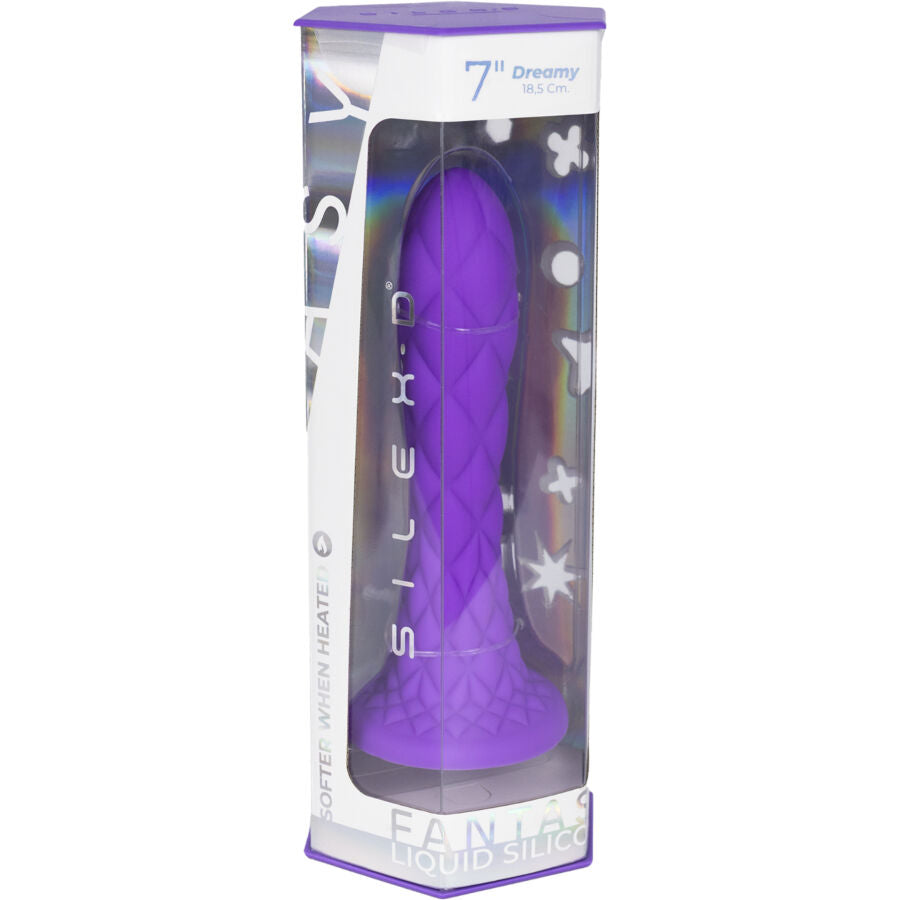 SILEXD - DILDO DA SOGNO FANTASY SILICONE LIQUIDO TERMOREATTIVO VIOLA 18,5 CM - SILEXD | Lingerie Harness Boutique