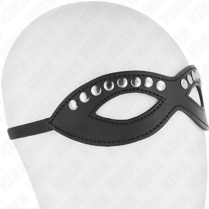 KINK - MASCHERA PER OCCHI CON MINI RIVETTI MODELLO 1 20,5 x 5,5 CM - KINK MASKED ALLURE | Lingerie Harness Boutique