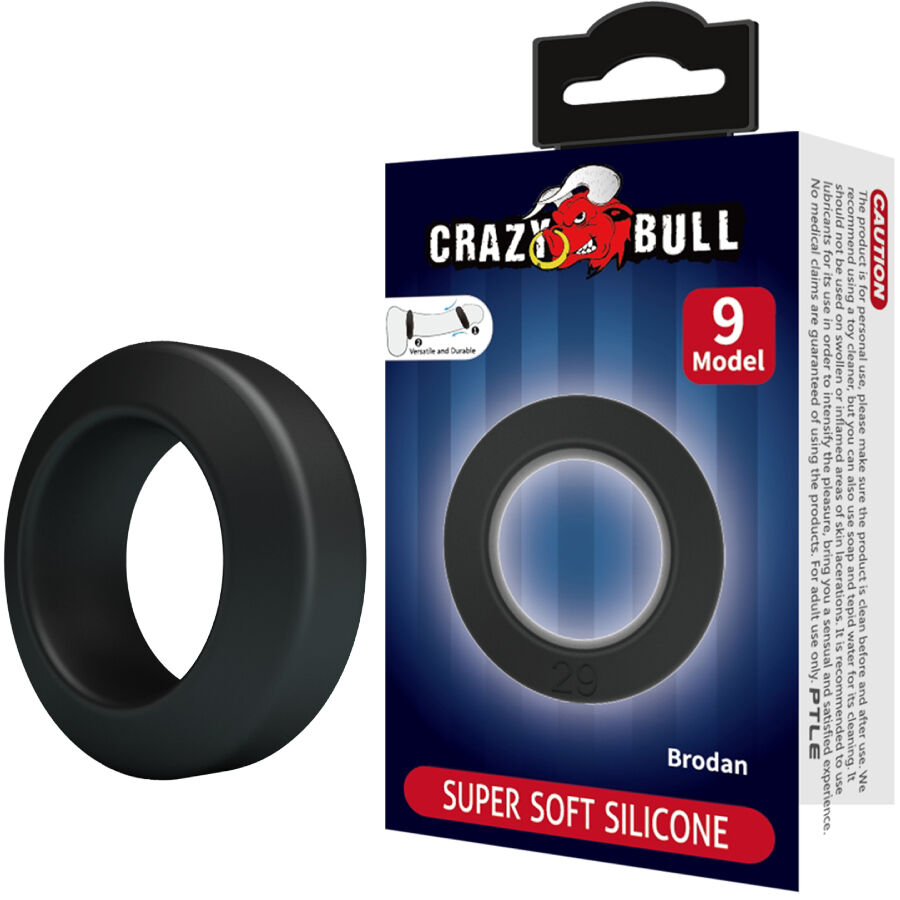 CRAZY BULL - BRODAN ANELLO IN SILICONE MODELLO 9 - CRAZY BULL | Lingerie Harness Boutique
