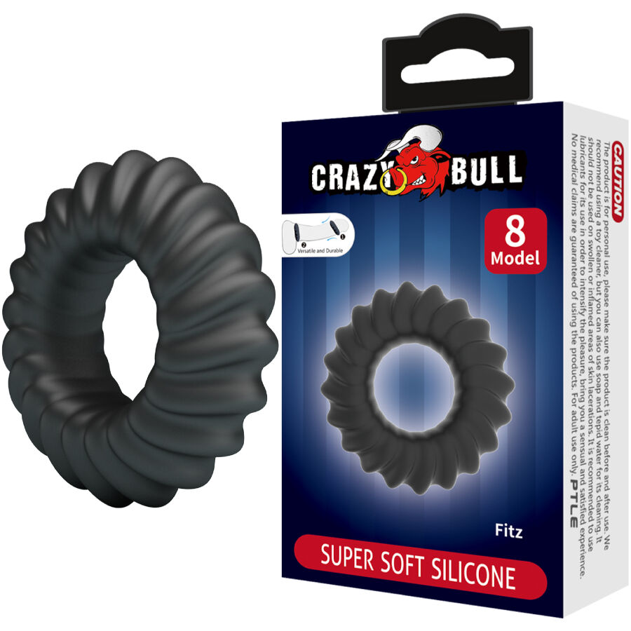 CRAZY BULL - ANELLO IN SILICONE FITZ MODELLO 8 - CRAZY BULL | Lingerie Harness Boutique