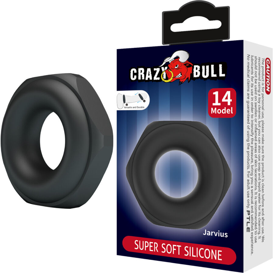 CRAZY BULL - ANELLO IN SILICONE JARVIUS MODELLO 14 - CRAZY BULL | Lingerie Harness Boutique