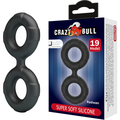 CRAZY BULL - RADWAN DOPPIO ANELLO IN SILICONE MODELLO 19 - CRAZY BULL | Lingerie Harness Boutique