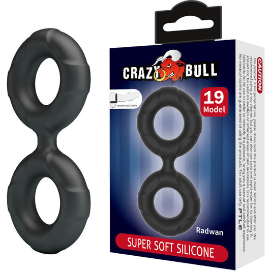 CRAZY BULL - RADWAN DOPPIO ANELLO IN SILICONE MODELLO 19 - CRAZY BULL | Lingerie Harness Boutique