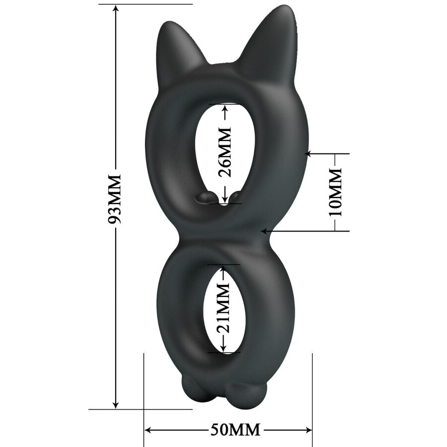 CRAZY BULL - TORAN DOPPIO ANELLO IN SILICONE MODELLO 20 - CRAZY BULL | Lingerie Harness Boutique