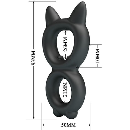 CRAZY BULL - TORAN DOPPIO ANELLO IN SILICONE MODELLO 20 - CRAZY BULL | Lingerie Harness Boutique