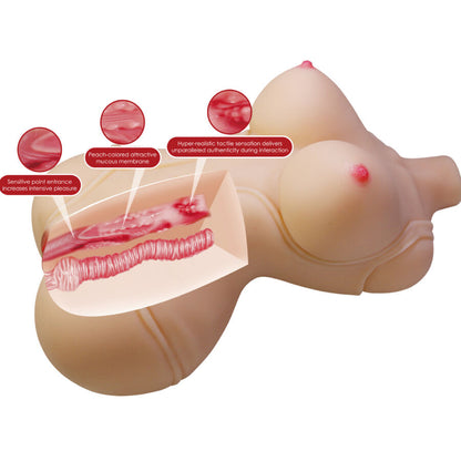 CRAZY BULL - DIANA TORSO FEMMINILE REALISTICO VAGINA E ANALE 5 KG - CRAZY BULL | Lingerie Harness Boutique