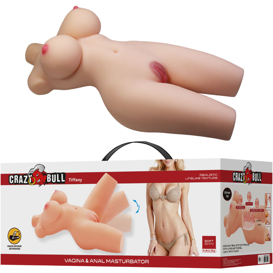 CRAZY BULL - TIFFANY TORSO FEMMINILE REALISTICO VAGINA E ANALE 5,5 KG - CRAZY BULL | Lingerie Harness Boutique