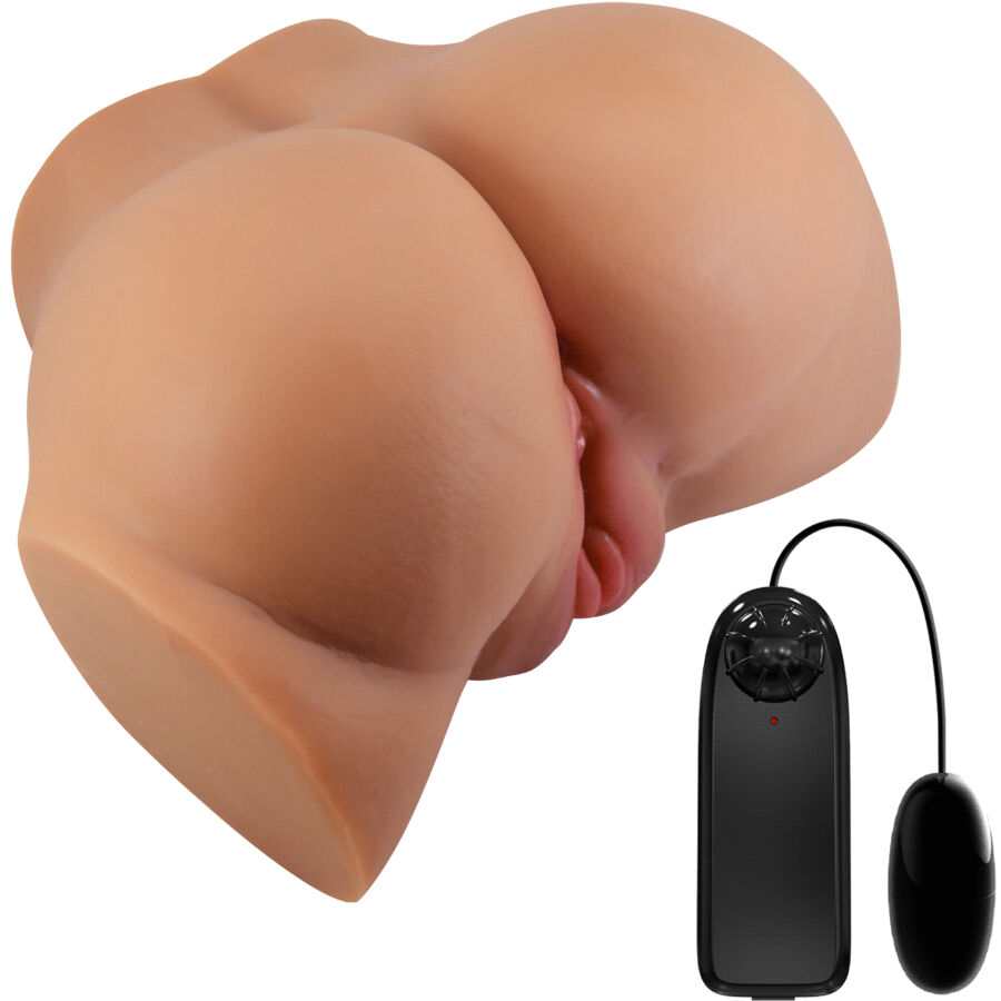 CRAZY BULL - VIBRATORE EMILIA ASS CON VAGINA E ANO REALISTICI, TELECOMANDO IN CARNE - CRAZY BULL | Lingerie Harness Boutique