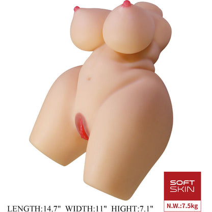 CRAZY BULL - GRACE TORSO FEMMINILE REALISTICO VAGINA E ANALE 7,5 KG - CRAZY BULL | Lingerie Harness Boutique