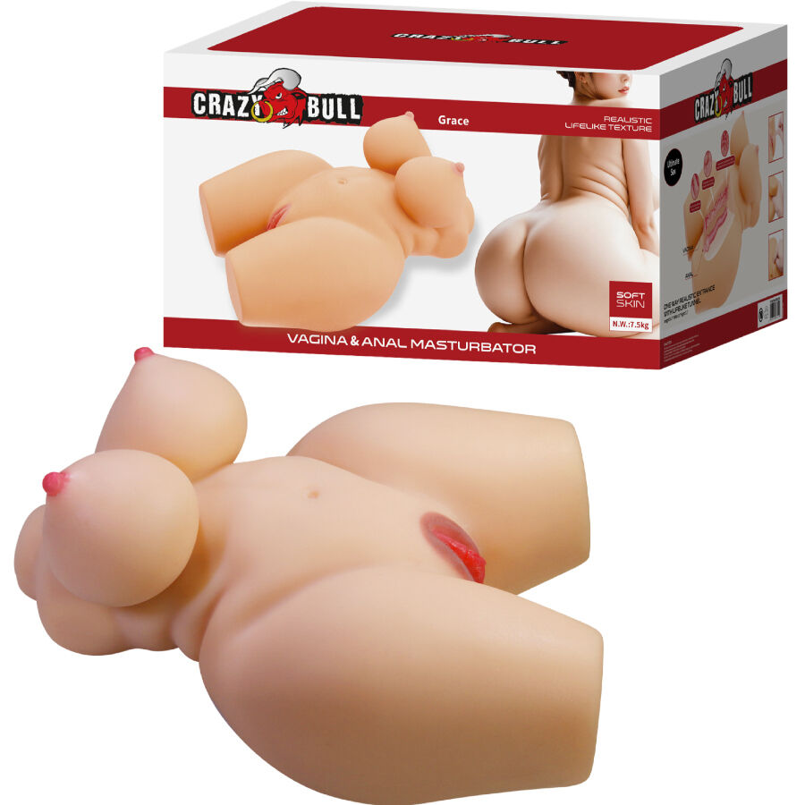 CRAZY BULL - GRACE TORSO FEMMINILE REALISTICO VAGINA E ANALE 7,5 KG - CRAZY BULL | Lingerie Harness Boutique