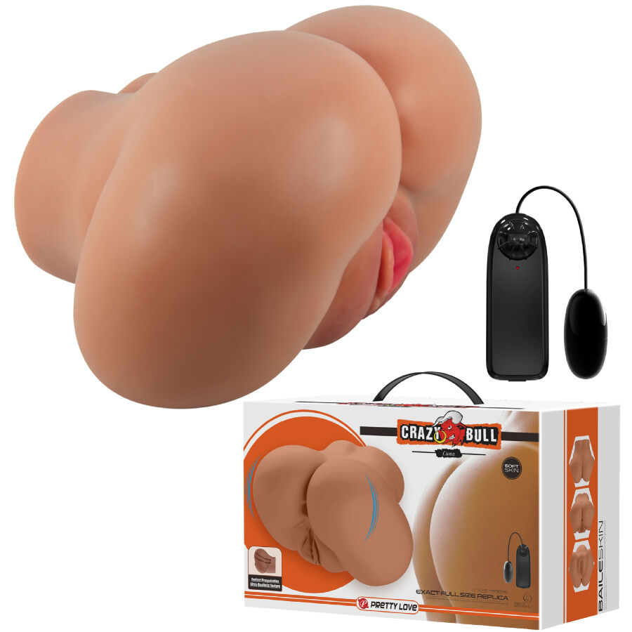 CRAZY BULL - VIBRATORE LUNA CON VAGINA REALISTICA E CONTROLLO ANO REMOTO - CRAZY BULL | Lingerie Harness Boutique