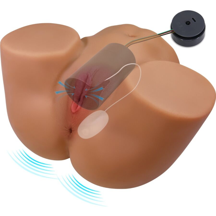 CRAZY BULL - GERIANN VIBRATORE E SUCCHIATORE REALISTICO PER POLSO FEMMINILE CON SUONO 5,5 KG - CRAZY BULL | Lingerie Harness Boutique