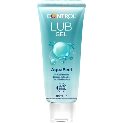 CONTROL - LUBRIFICANTE AQUAFEEL CON ACIDO IALURONICO 80 ML - CONTROL LUBES | Lingerie Harness Boutique