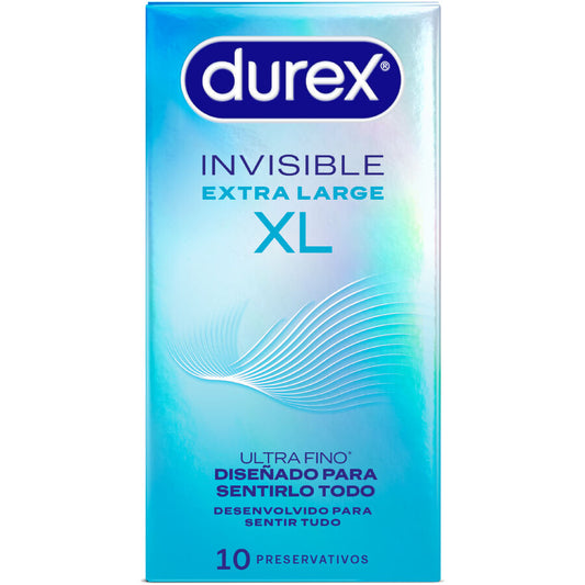 DUREX - PRESERVATIVI INVISIBILI XL 10 UNITÀ - DUREX CONDOMS | Lingerie Harness Boutique