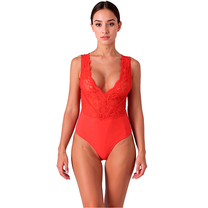 PASSION - EVALIE BODY ROSSO S/M - PASSION WOMAN TEDDIES | Lingerie Harness Boutique