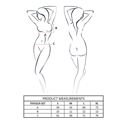 PASSION - SET REGGISENO + PERIZOMA TIVOLEA MISTY ROSE L/XL - PASSION WOMAN SETS | Lingerie Harness Boutique