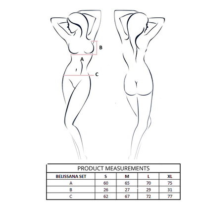 PASSION - BELISSANA REGGISENO + PERIZOMA BLU S/M - PASSION WOMAN SETS | Lingerie Harness Boutique