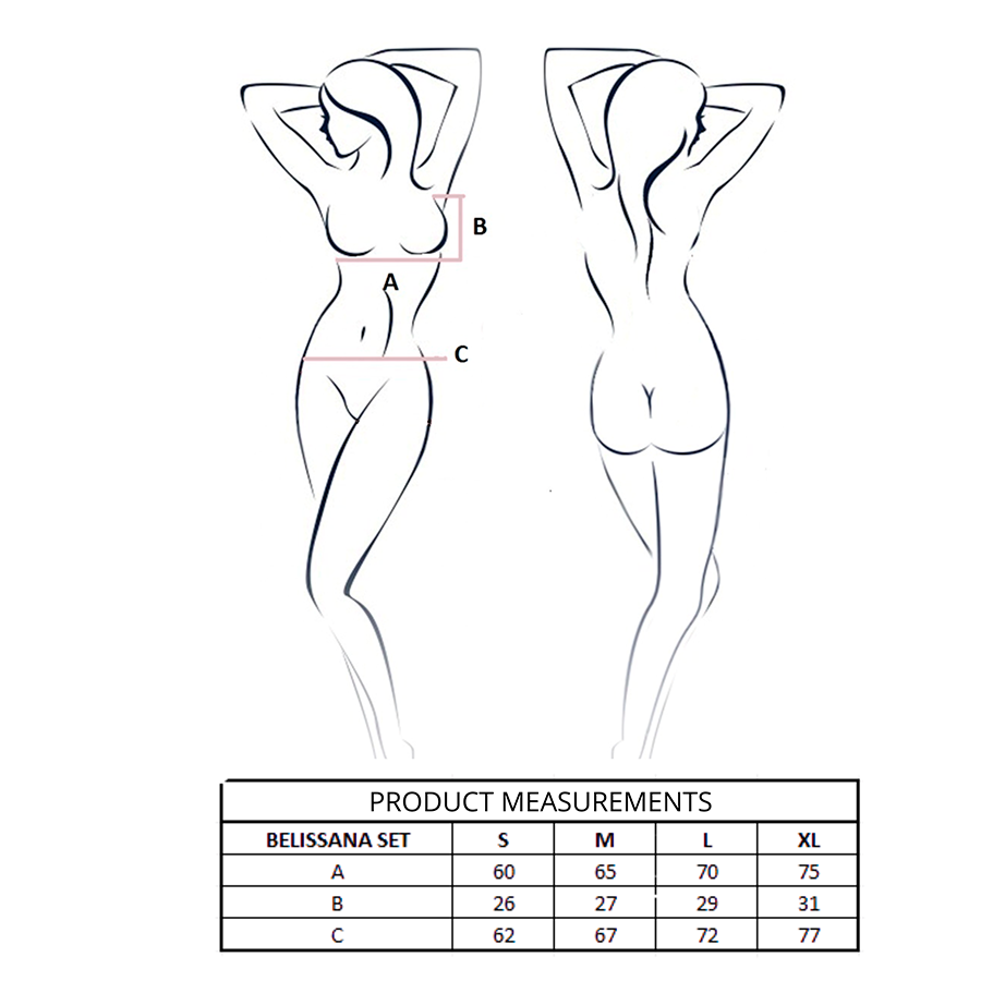 PASSION - BELISSANA REGGISENO + PERIZOMA BORDEAUX L/XL - PASSION WOMAN SETS | Lingerie Harness Boutique
