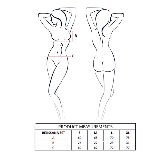 PASSION - BELISSANA REGGISENO + PERIZOMA BIANCO L/XL - PASSION WOMAN SETS | Lingerie Harness Boutique