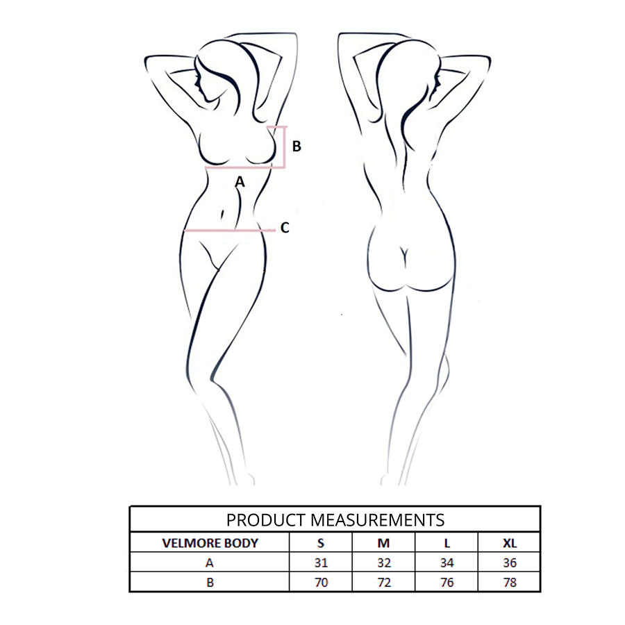 PASSION - VELMORE BODY NERO L/XL - PASSION WOMAN TEDDIES | Lingerie Harness Boutique