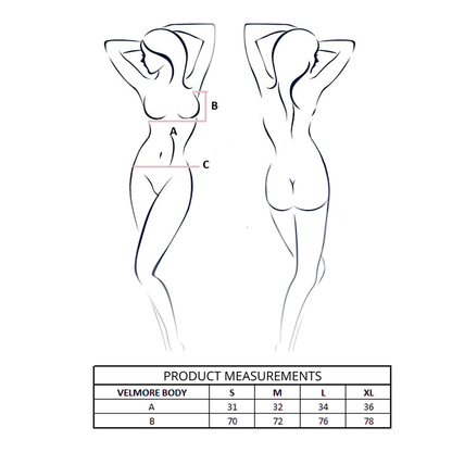 PASSION - VELMORE BODY NERO L/XL - PASSION WOMAN TEDDIES | Lingerie Harness Boutique