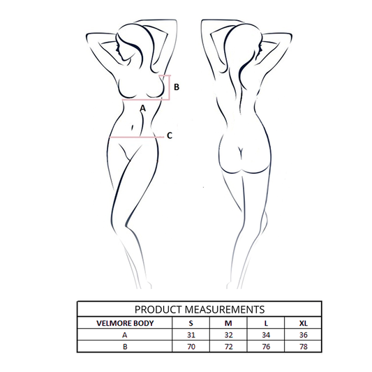 PASSION - VELMORE BODY BLU L/XL - PASSION WOMAN TEDDIES | Lingerie Harness Boutique