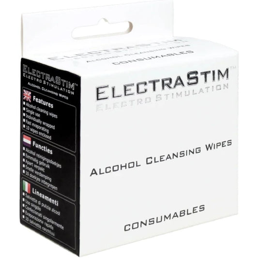 ELECTRASTIM - SALVIETTINE DETERGENTI ALL'ALCOOL 10 UNITÀ - ELECTRASTIM | Lingerie Harness Boutique