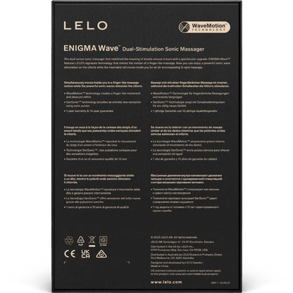 LELO - ENIGMA WAVE MASSAGGIATORE A TRIPLA VIBRAZIONE NERO - LELO | Lingerie Harness Boutique
