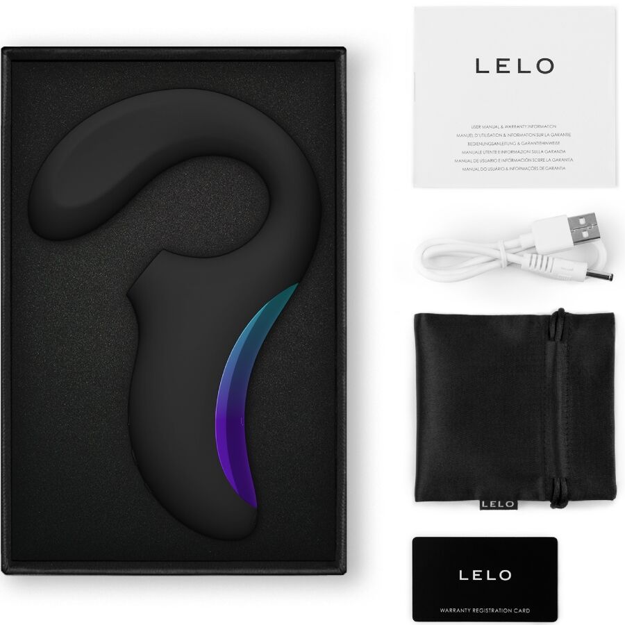 LELO - ENIGMA WAVE MASSAGGIATORE A TRIPLA VIBRAZIONE NERO - LELO | Lingerie Harness Boutique