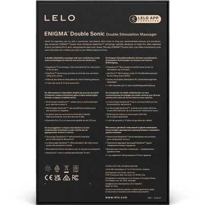 LELO - ENIGMA DOUBLE SONIC VIBRATOR POINT G CYBER PURPLE - LELO | Lingerie Harness Boutique