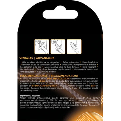 UNIQ - PRESERVATIVO SENZA LATTICE CLASSIC 3 UNITÀ - UNIQ | Lingerie Harness Boutique