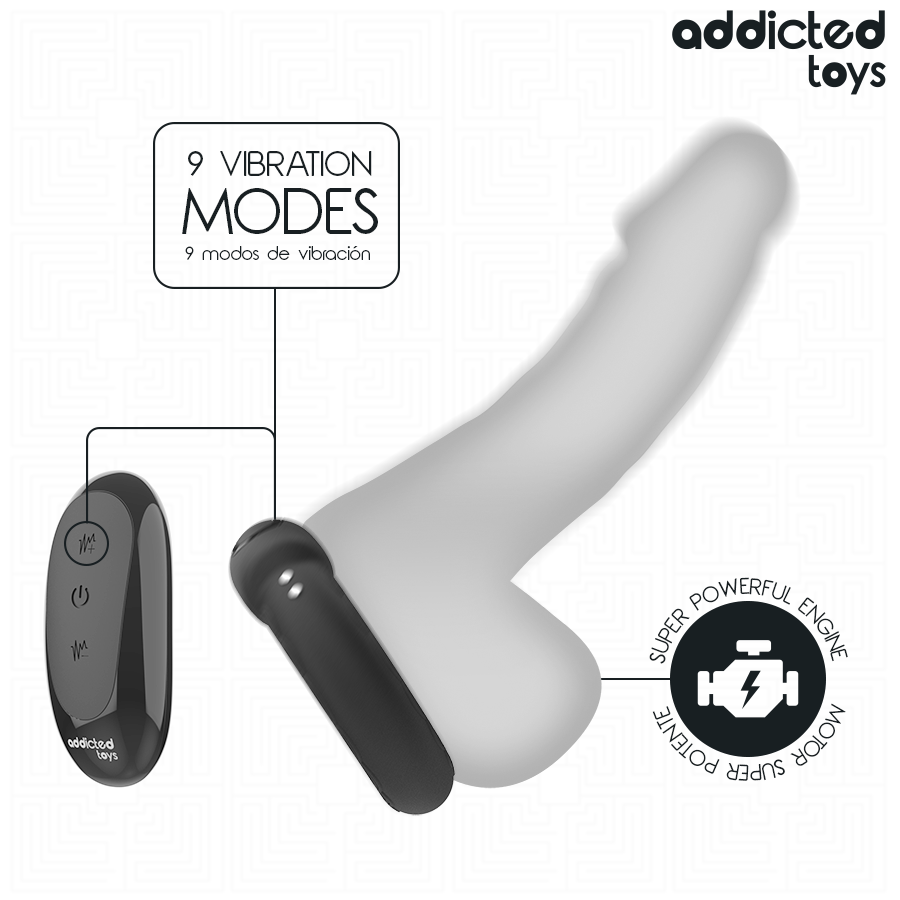 ADDICTED TOYS - ANELLO PER IL PENE VIBRANTE CON EFFETTO RISCALDANTE E TELECOMANDO - ADDICTED TOYS | Lingerie Harness Boutique
