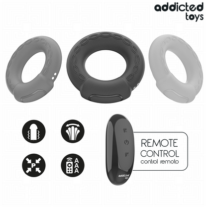 ADDICTED TOYS - ANELLO PER IL PENE VIBRANTE CON EFFETTO RISCALDANTE E TELECOMANDO - ADDICTED TOYS | Lingerie Harness Boutique