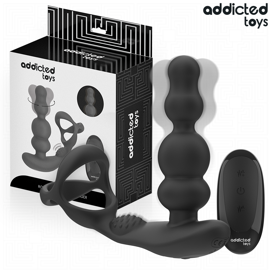 ADDICTED TOYS - MASSAGGIATORE PROSTATICO ROTANTE CON TELECOMANDO - ADDICTED TOYS | Lingerie Harness Boutique