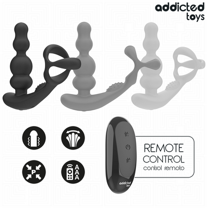 ADDICTED TOYS - MASSAGGIATORE PROSTATICO ROTANTE CON TELECOMANDO - ADDICTED TOYS | Lingerie Harness Boutique