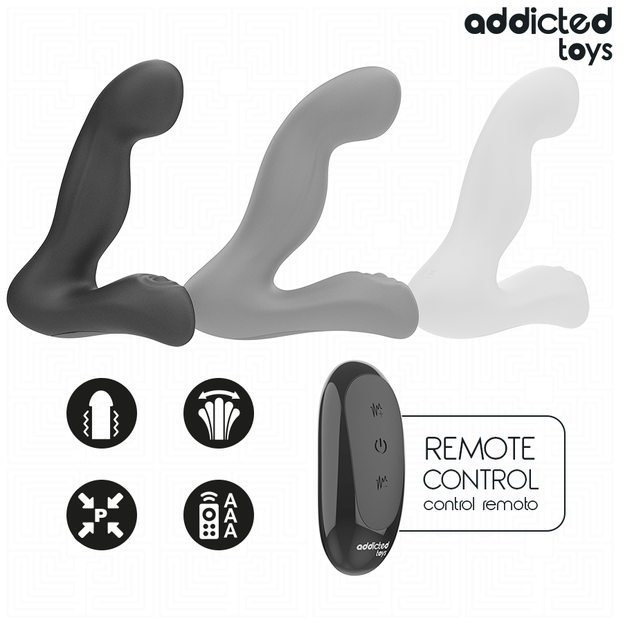 ADDICTED TOYS - MASSAGGIATORE PROSTATICO OSCILLANTE CON TELECOMANDO IN MODALITÀ PULSAZIONE - ADDICTED TOYS | Lingerie Harness Boutique