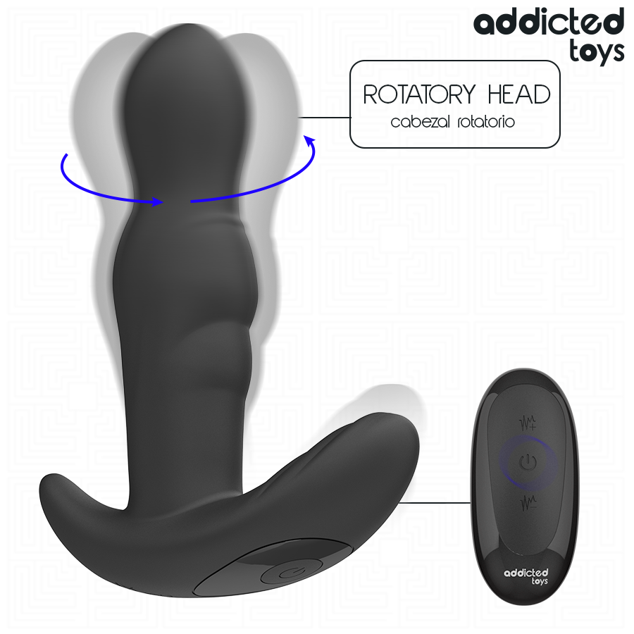 ADDICTED TOYS - TAPPO ANALE ROTANTE E VIBRANTE CON TELECOMANDO - ADDICTED TOYS | Lingerie Harness Boutique